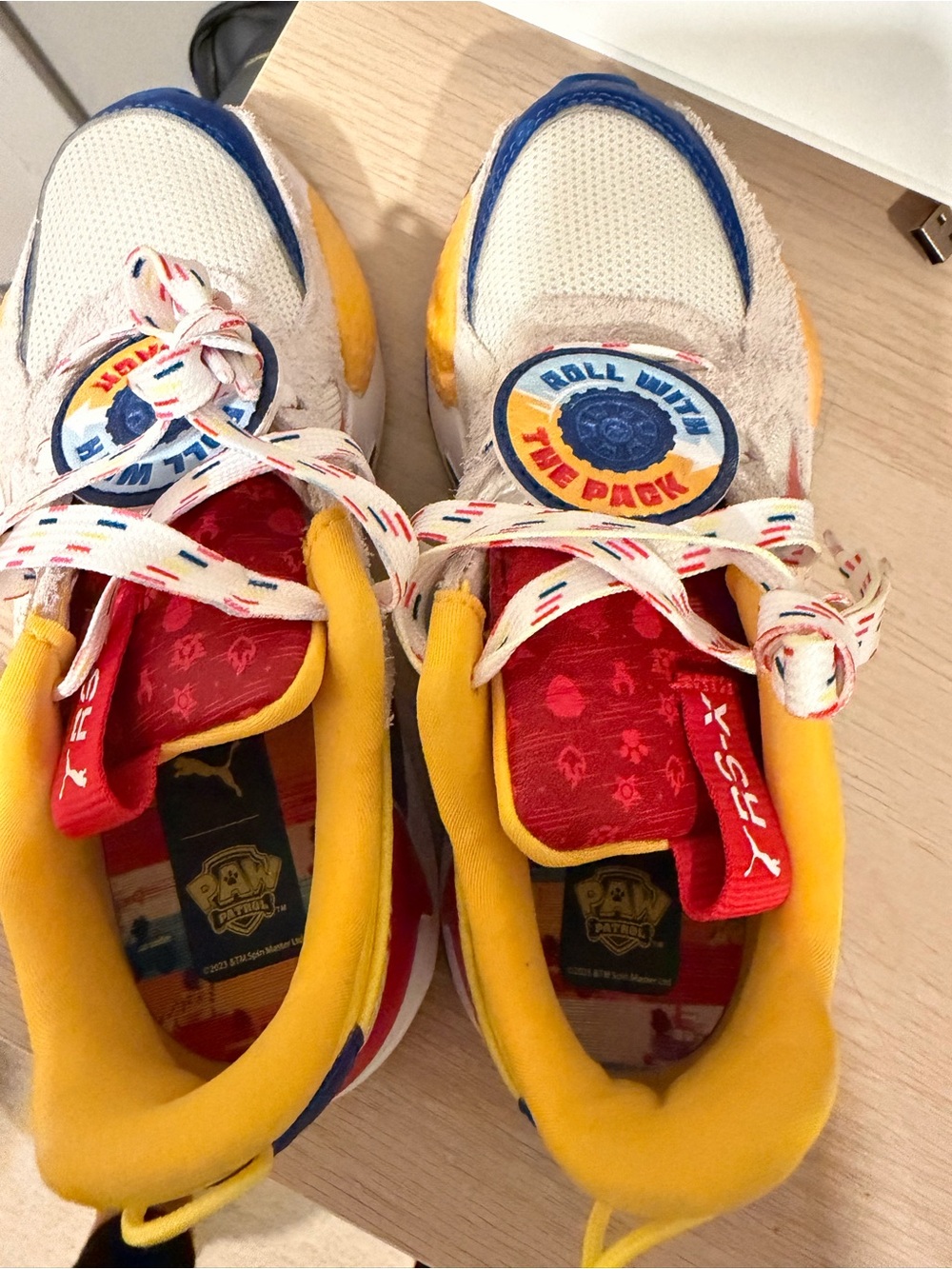 Puma Kids Colorblock Sneakers - Yellow, Red, Blue & White